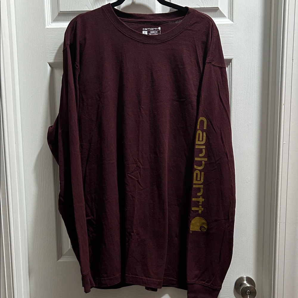 Carhartt Red and Gold Long Sleeve Tees